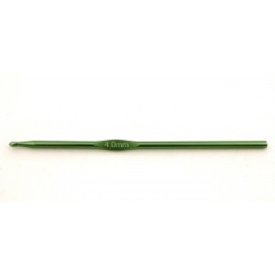 Крючок для вязания металл зеленый  4,0мм